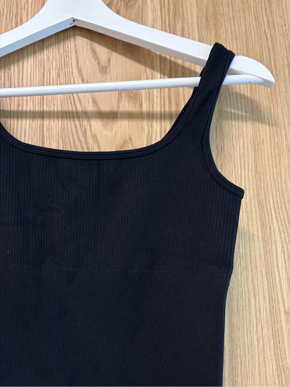 Black Ribbed Tank Romper - Picture 4 of 5